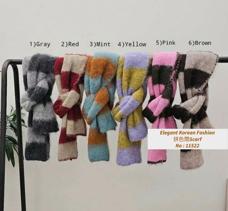 #11522 拼色間Scarf
