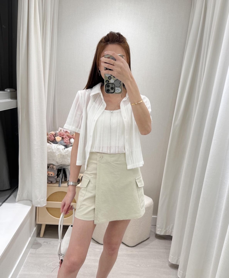 #12189  直紋吊帶+外套Set