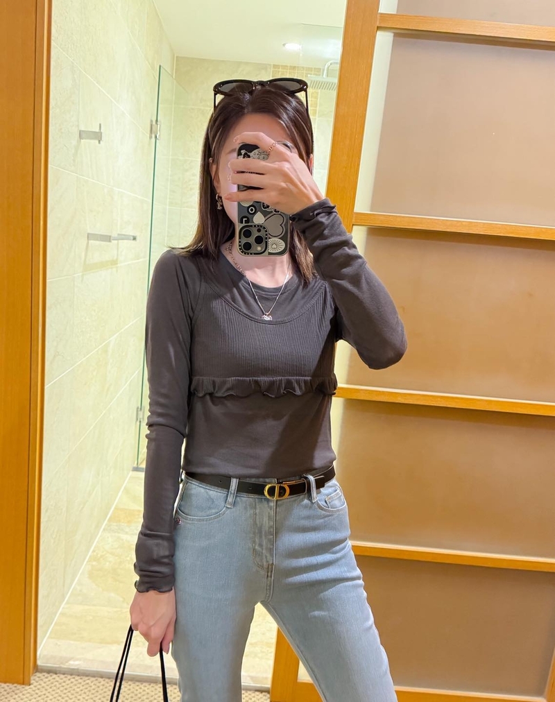 #12634  Ruffles 吊帶+Top Set