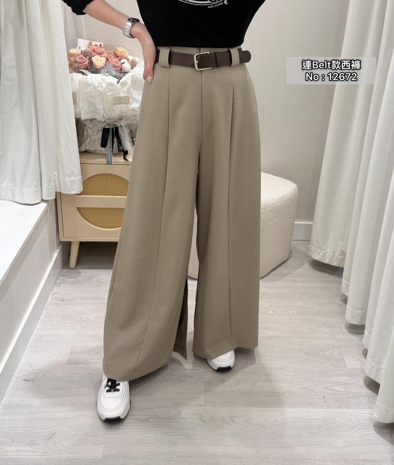 #12672 連Belt款西褲
