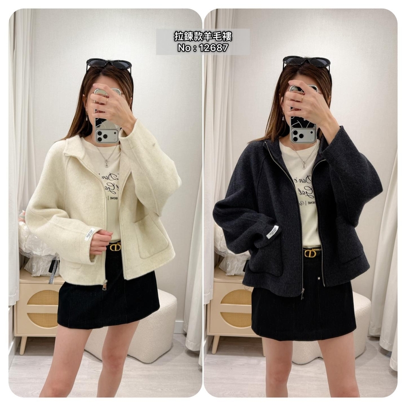 #12697 拉鍊款羊毛褸