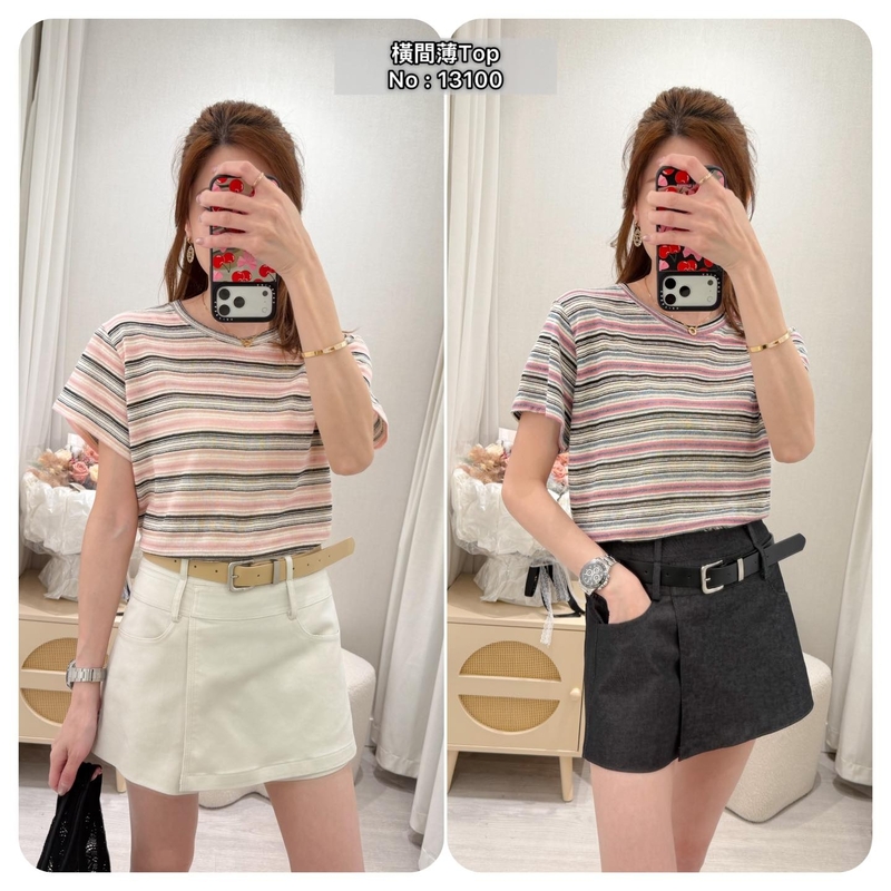 #13100 橫間薄Top