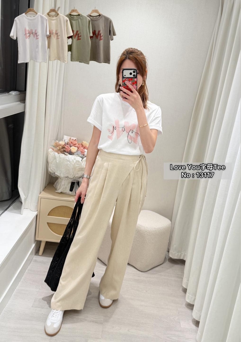 #13117 Love You字母Tee