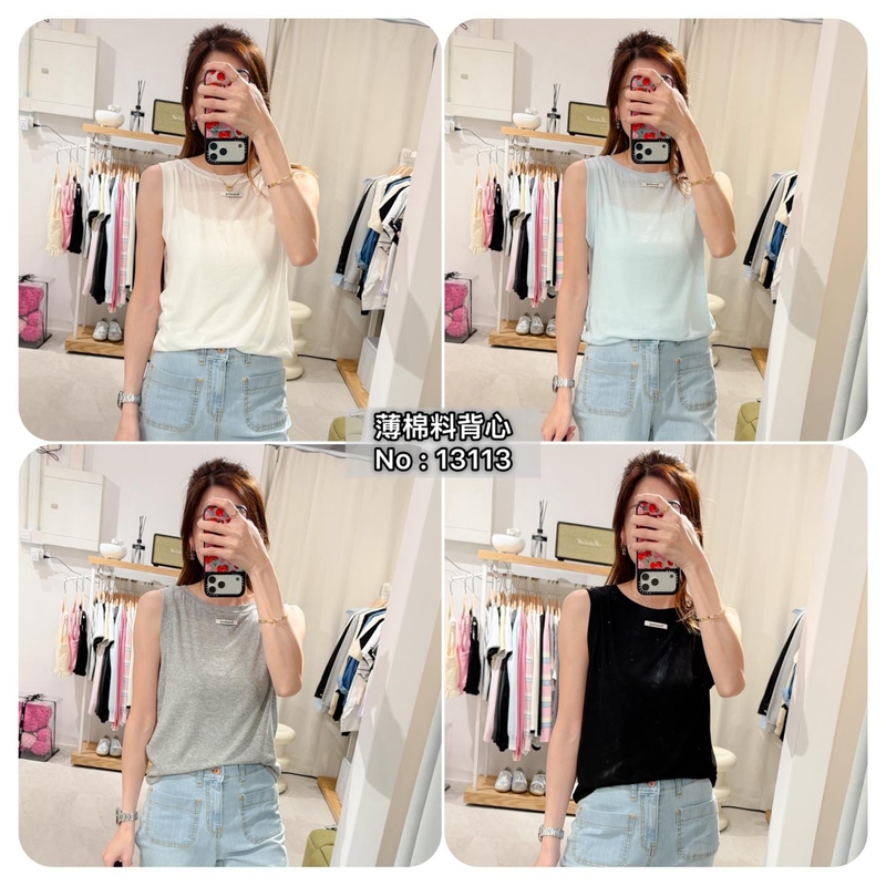 #13113 薄棉料背心