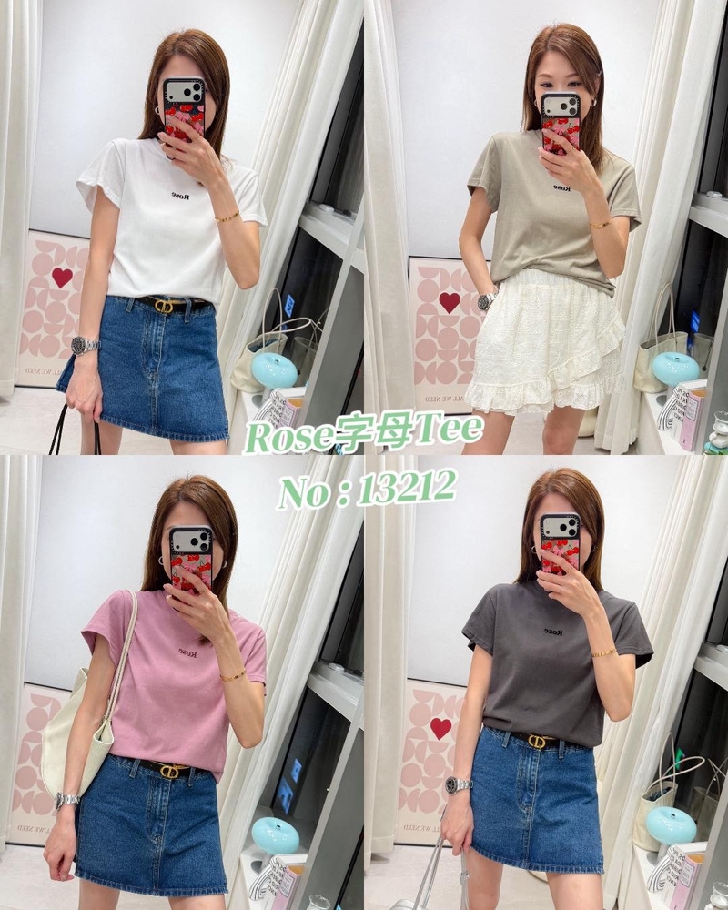 #13212 Rose 字母Tee