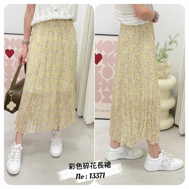 #13371  彩色碎花長裙