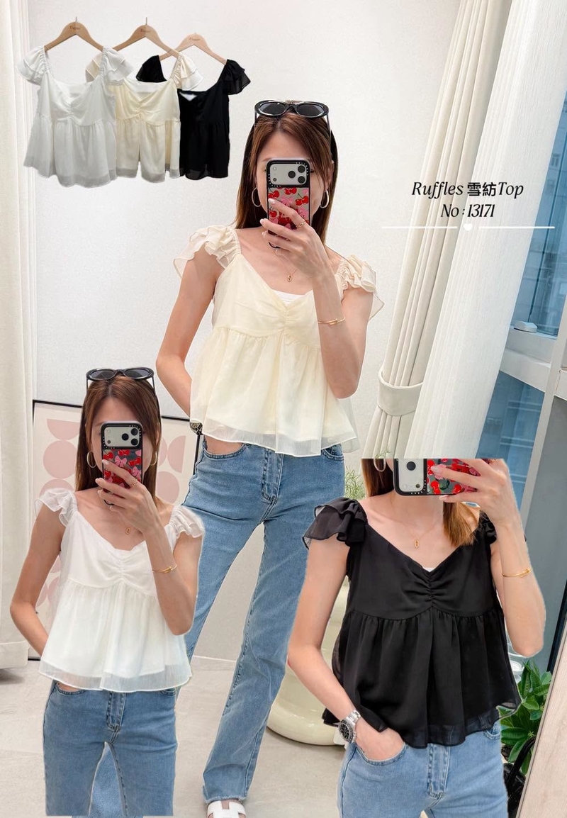 #13171 Ruffles 雪紡 Top